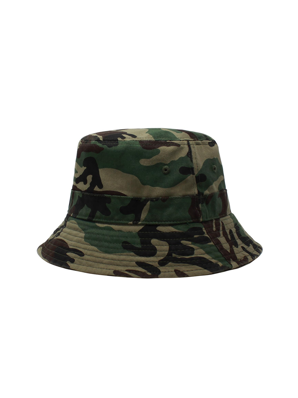 Hot Summer Bucket Hat Trendy Cotton Sun Cap for Beach Golf | Wood Camo | Size OS